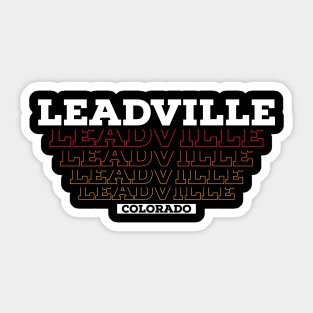 Leadville Colorado USA Vintage Sticker